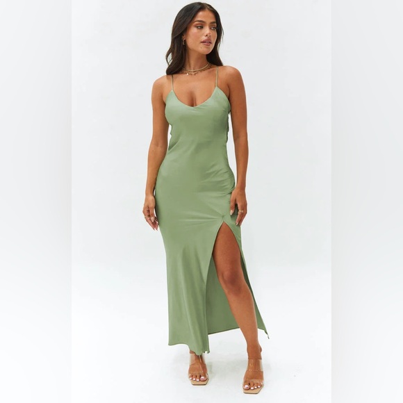 Eternal Sage Formal Maxi Dress from Beginning Boutique. Size 0. Never worn. NWT. - Picture 2 of 4